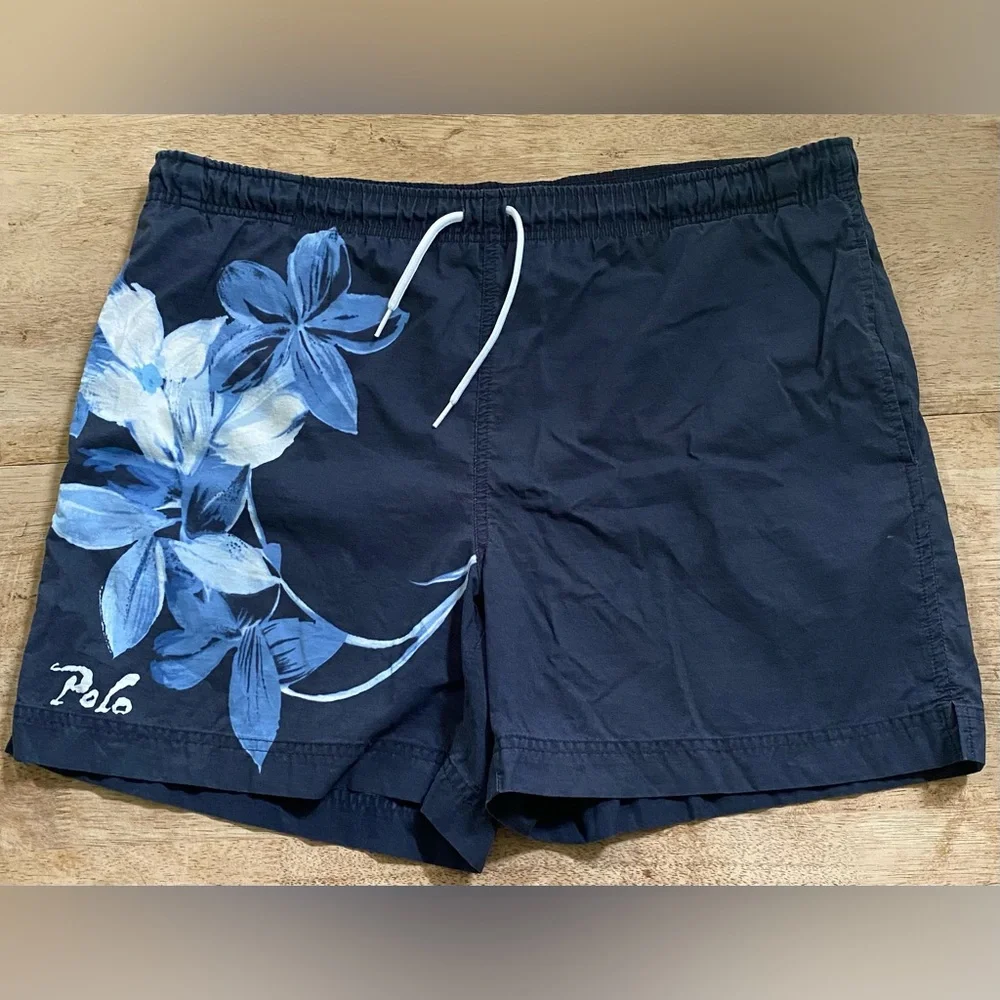 Polo Ralph Lauren‎ Men’s Sz M Navy Floral Swim Trunks